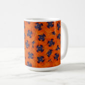 Scarlet Orange Poppy Nahtloses Muster Kaffeetasse (VorderseiteRechts)