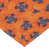 Scarlet Orange Poppy Nahtloses Muster Kurzer Tischläufer (Ecke)
