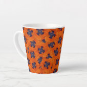 Scarlet Orange Poppy Nahtloses Muster Milchtasse (Linke Ecke)