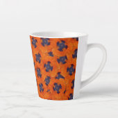 Scarlet Orange Poppy Nahtloses Muster Milchtasse (Rechts)