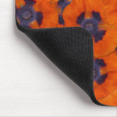 Scarlet Orange Poppy Nahtloses Muster Mousepad (Ecke)
