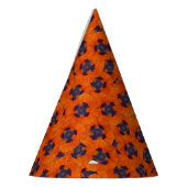 Scarlet Orange Poppy Nahtloses Muster Partyhütchen (Links)