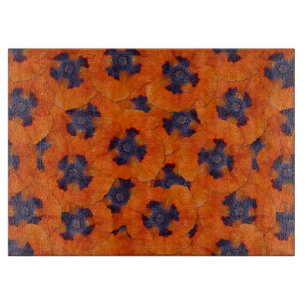 Scarlet Orange Poppy Nahtloses Muster Schneidebrett
