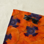 Scarlet Orange Poppy Nahtloses Muster Strandtuch (Beispiel)