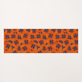 Scarlet Orange Poppy Nahtloses Muster Yogamatte (Rückseite (Horizontal))