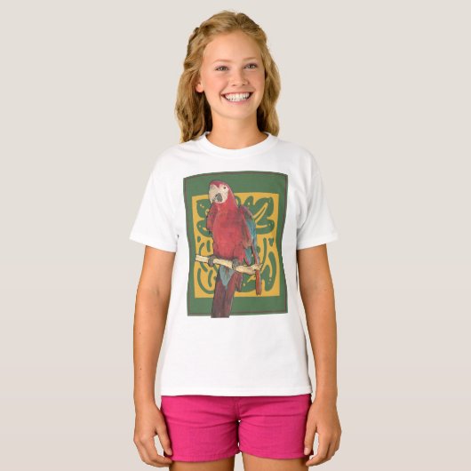 Scarlet Parrot Art T-Shirt (Vorne ganz)