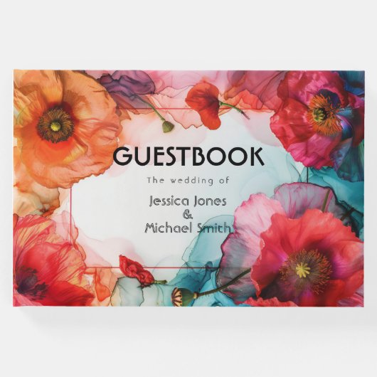 Scarlet Petal Elegante Gästebuch (Vorderseite)