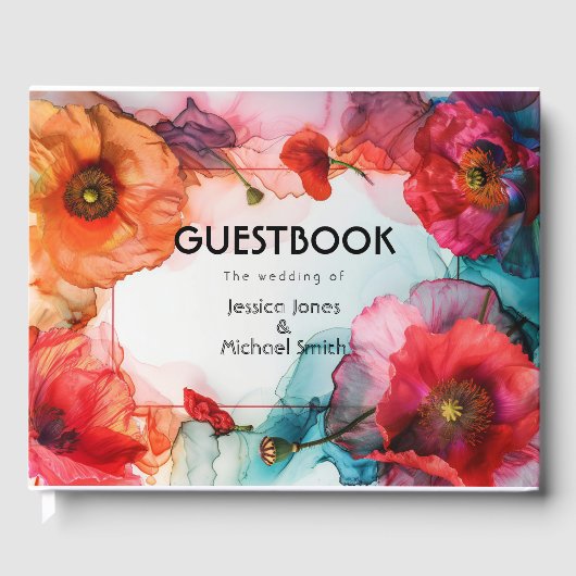 Scarlet Petal Elegante Gästebuch (Vorderseite)