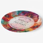 Scarlet Petal Elegante Pappteller (Schrägansicht)