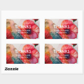 Scarlet Petal Elegante Rechteckiger Aufkleber (Blatt)