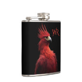Scarlet Phoenix Sits Proudly Monogram Flachmann (Rechts)