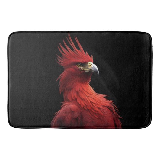 Scarlet Phoenix Sits stolz Badematte (Vorderseite)