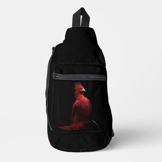 Scarlet Phoenix Sits stolz Crossbody Bag (Vorderseite)