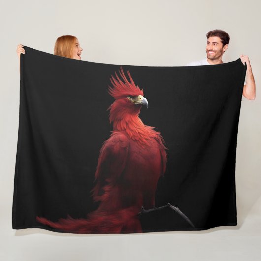 Scarlet Phoenix Sits stolz Fleecedecke (Beispiel)