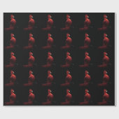 Scarlet Phoenix Sits stolz Geschenkpapier (Flach)