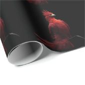 Scarlet Phoenix Sits stolz Geschenkpapier (Rolleneckpunkt)