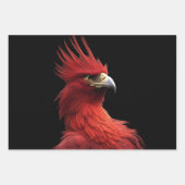 Scarlet Phoenix Sits stolz Geschenkpapier Set (Vorderseite 2)