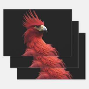 Scarlet Phoenix Sits stolz Geschenkpapier Set