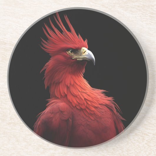 Scarlet Phoenix Sits stolz Getränkeuntersetzer (Vorne)