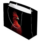 Scarlet Phoenix Sits stolz Große Geschenktüte (Rückseite Schrägansicht)