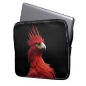Scarlet Phoenix Sits stolz Laptopschutzhülle (Vorderseite Links)