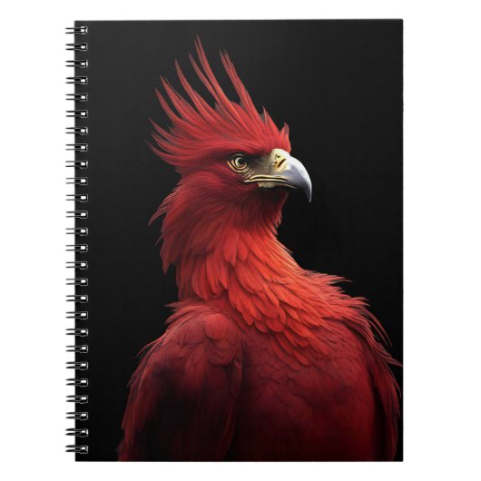 Scarlet Phoenix Sits stolz Notizblock (Vorderseite)