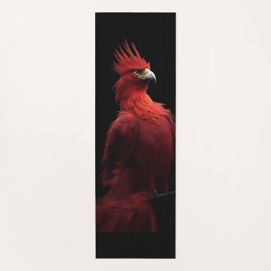 Scarlet Phoenix Sits stolz Yogamatte (Vorderseite)