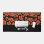 Scarlet Pimpernel Floral custom name Schreibtischunterlage (Tastatur & Maus)