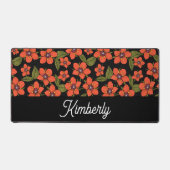 Scarlet Pimpernel Floral custom name Schreibtischunterlage (Vorderseite)