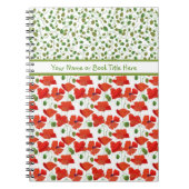 Scarlet Poppies and Buds Spiral Notebook, Journal Notizblock (Vorderseite)
