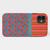 Scarlet Poppies and Stripes iPhone 5/5s Case (Rückseite (Horizontal))