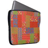Scarlet Poppies Imitate-Patchwork Laptop-Sieb Laptopschutzhülle (Vorne Rechts)