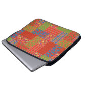 Scarlet Poppies Imitate-Patchwork Laptop-Sieb Laptopschutzhülle (Vorne Knopf)