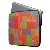 Scarlet Poppies Imitate-Patchwork Laptop-Sieb Laptopschutzhülle (Vorderseite Links)