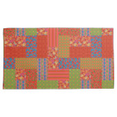Scarlet Poppies Notalgic Imitats Patchwork Muster Kissenbezug (Vorderseite-Rechts)