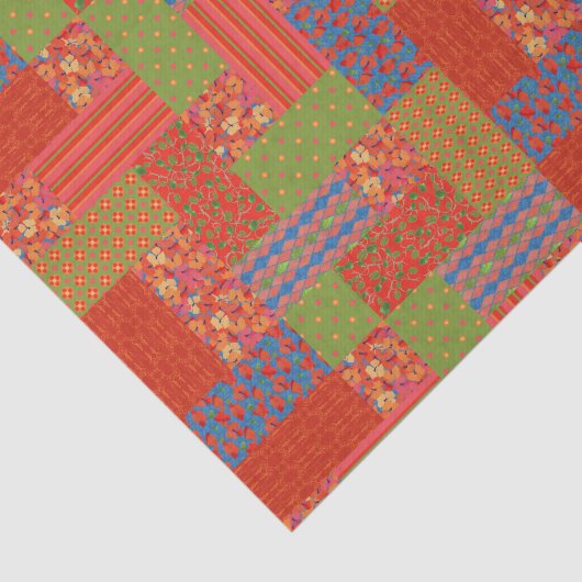 Scarlet Poppies Patterns Nostalgische Imitate Patc Seidenpapier (Ausschnitt)