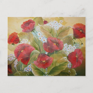SCARLET POPPIES POSTKARTE