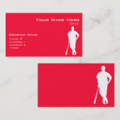 Scarlet Red Baseball; Softball Visitenkarte (Vorne/Hinten)