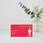 Scarlet Red Baseball; Softball Visitenkarte (Stehend Vorderseite)