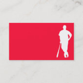 Scarlet Red Baseball; Softball Visitenkarte (Rückseite)