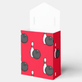 Scarlet Red Bowling Pattern Geschenkschachtel (Geöffnet)