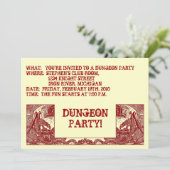 SCARLET RED DRAGONS IN DUNGEONS ~PARTY EINLADUNG! EINLADUNG (Stehend Vorderseite)