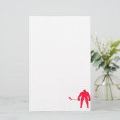 Scarlet Red Hockey Briefpapier (Stehend Vorderseite)