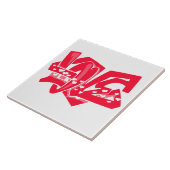 Scarlet Red Liebe Graffiti Fliese (Seite)