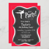 Scarlet Red Martial Arts Einladung (Vorne/Hinten)