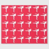 Scarlet Red Martial Arts Geschenkpapier (Flach)