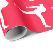 Scarlet Red Martial Arts Geschenkpapier (Rolleneckpunkt)
