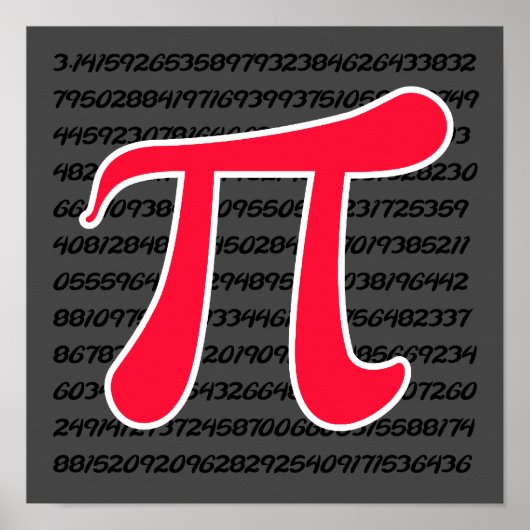Scarlet Red Pi Symbol Poster (Vorne)