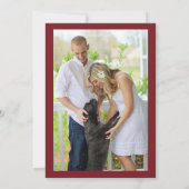 Scarlet Red Poinsettia Florals Save the Date (Rückseite)