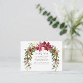 Scarlet Red Poinsettia wünscht gute Hochzeit Begleitkarte (Stehend Vorderseite)